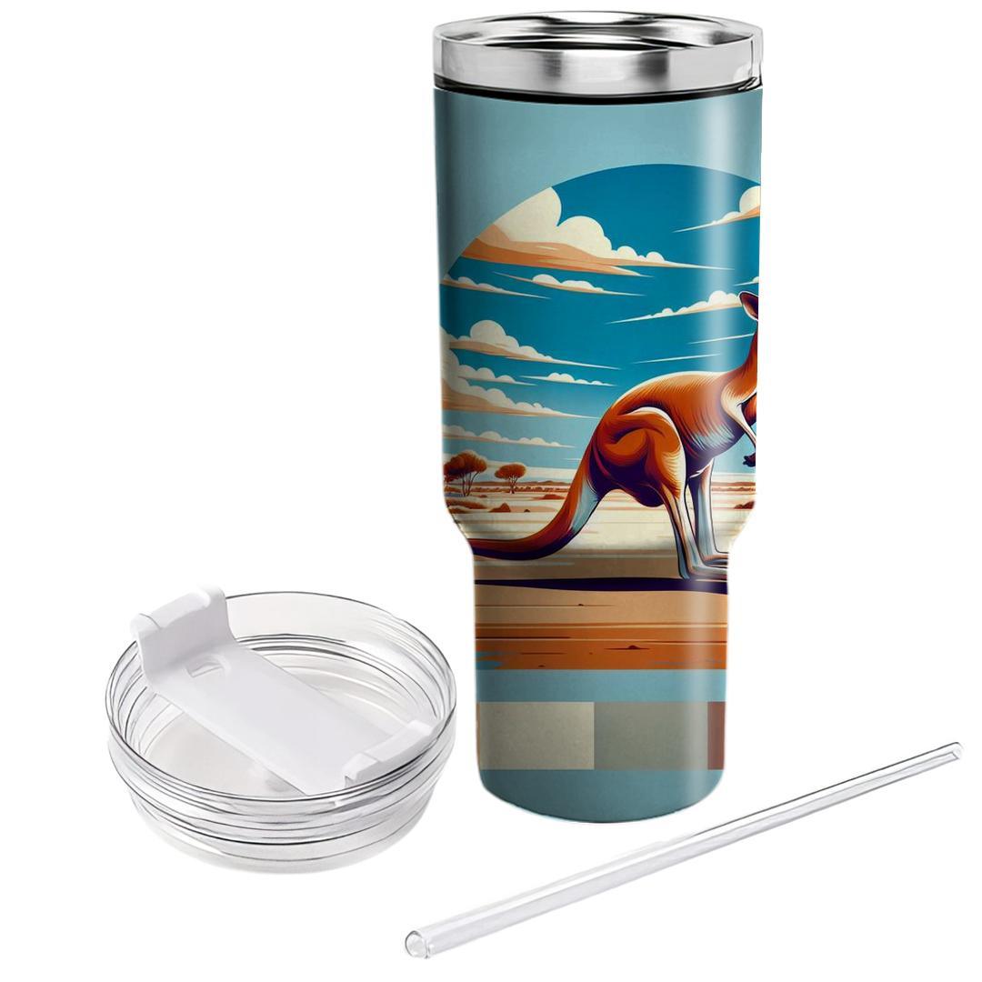 Curious Kangaroo Adventure  Tumblers With Lids