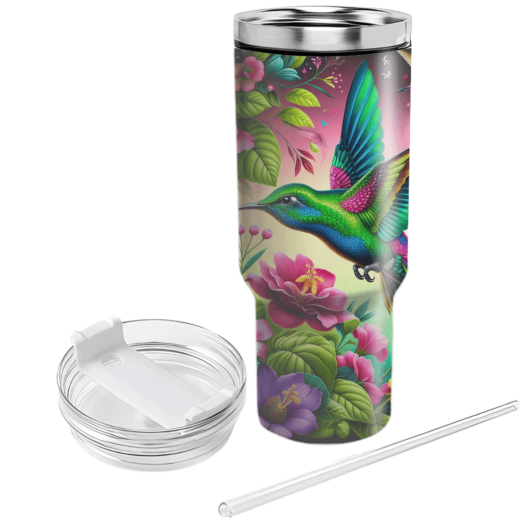 Joyful Hummingbird Dance  Tumblers With Lids