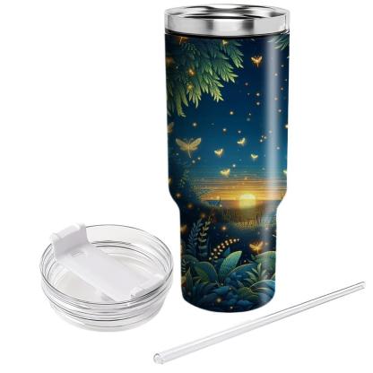 Luminous Firefly Dance  Travel Tumblers