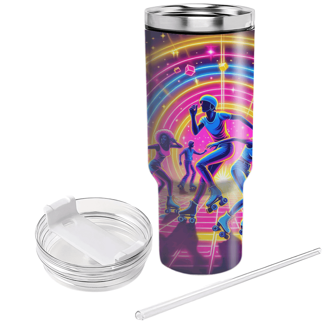 Neon Lights Roller Disco Insulated Tumblers
