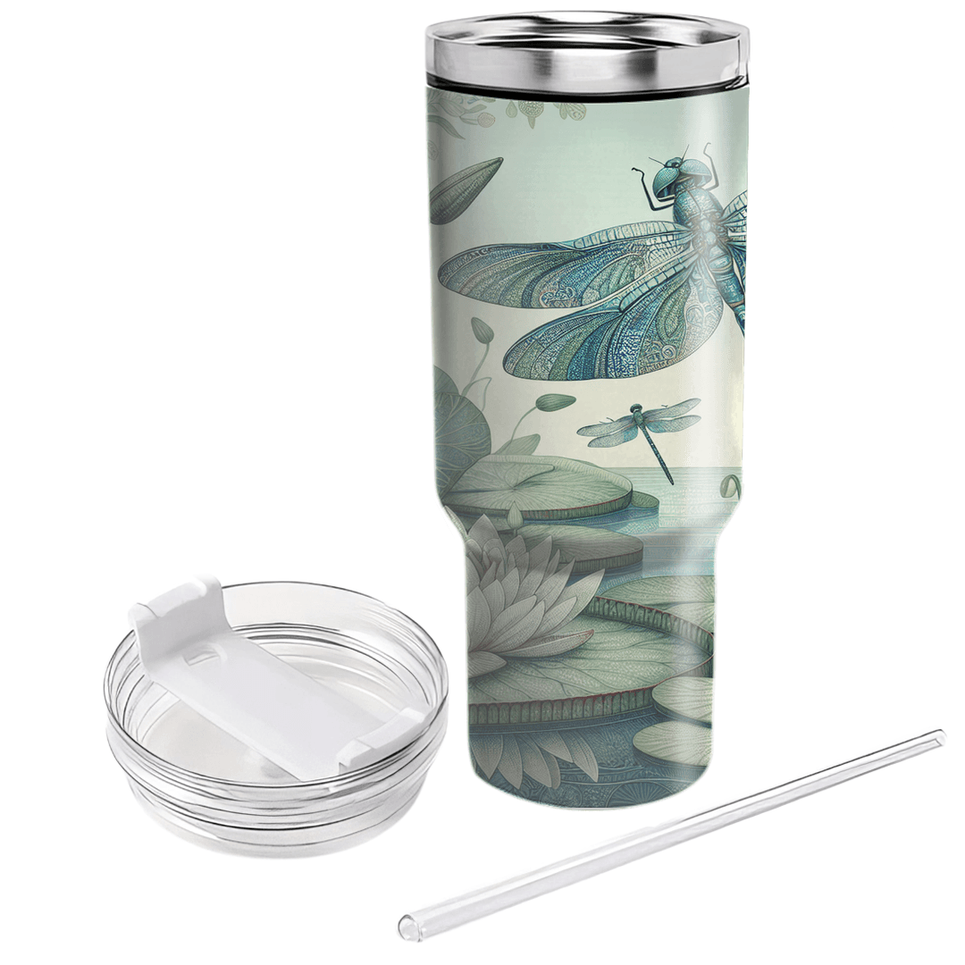 Dazzling Dragonfly Dance  Personalized Tumblers