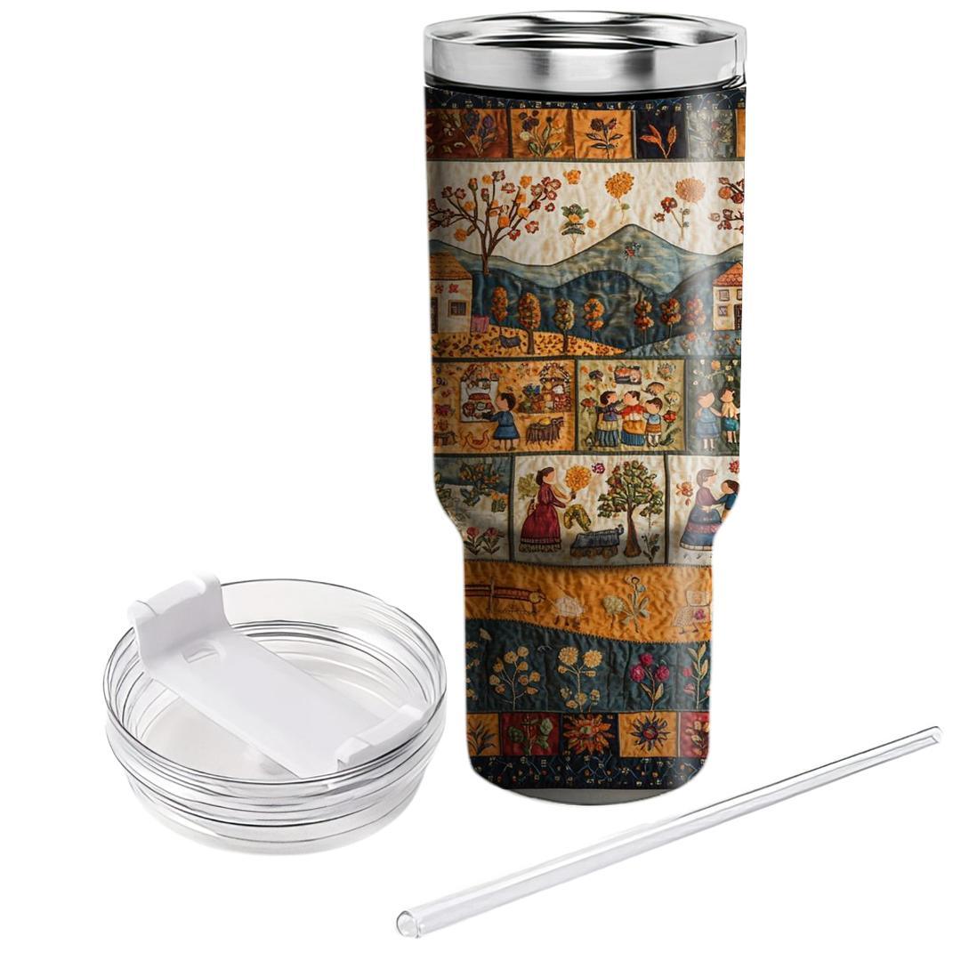 The Tapestry Of Life: Woven With A Mother’s Care Tumblers With Lids