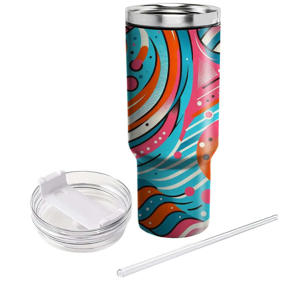 Bold Stripes And Polka Dots  Personalized Tumblers
