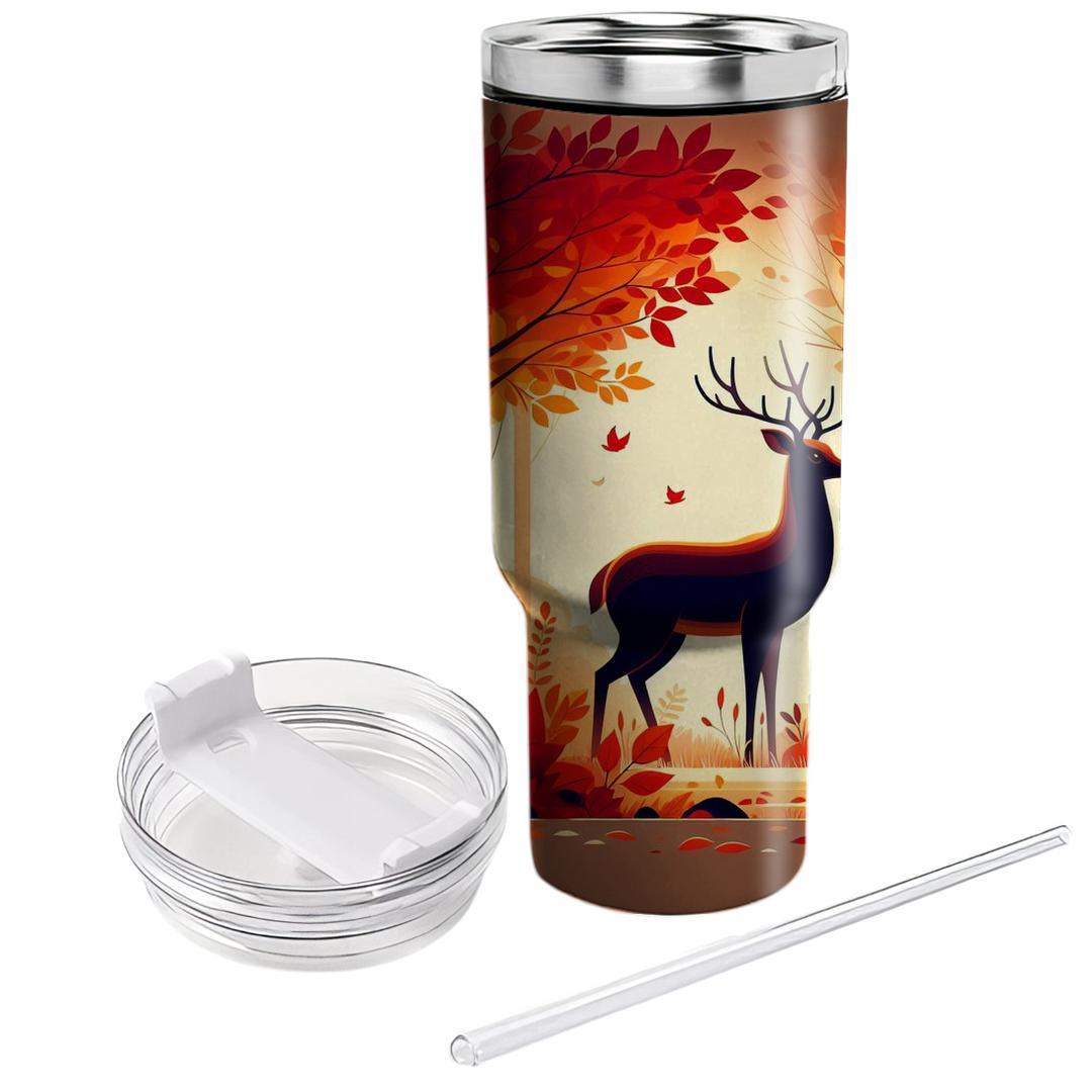 Deer Autumn  Personalized Tumblers