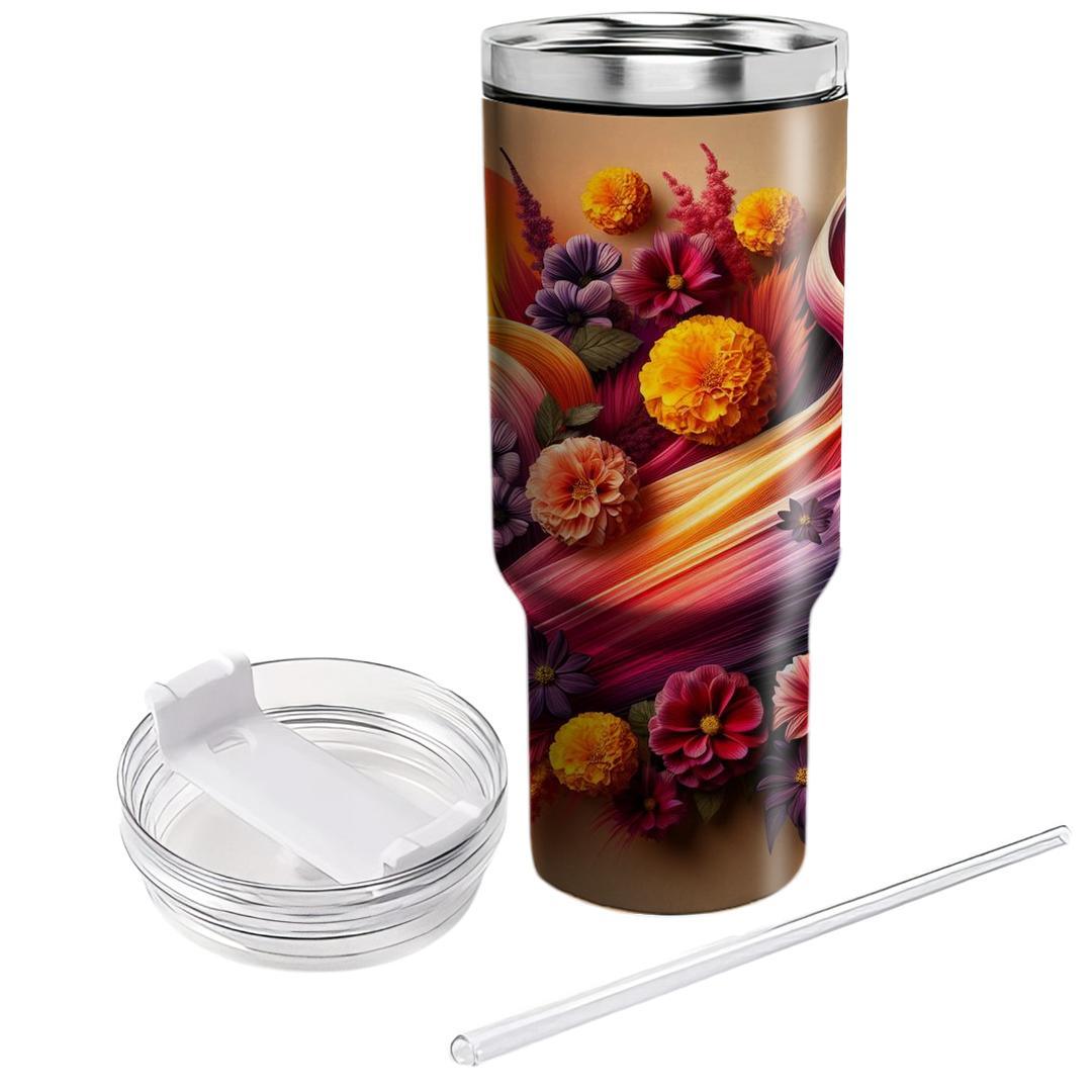 Sunset Floral Dream  Unique Tumblers