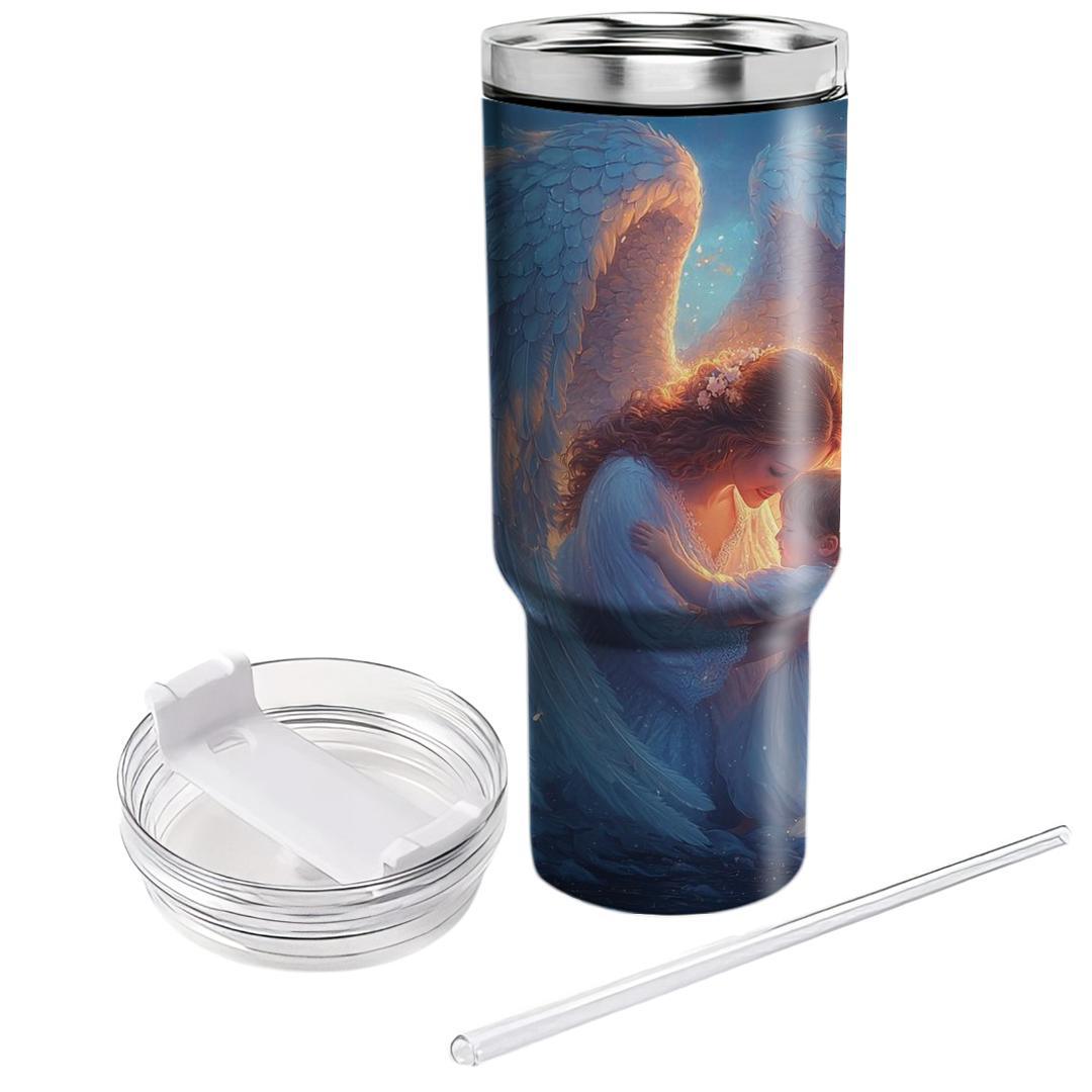 The Guardian’s Wings: A Mother’s Protective Embrace Insulated Tumblers