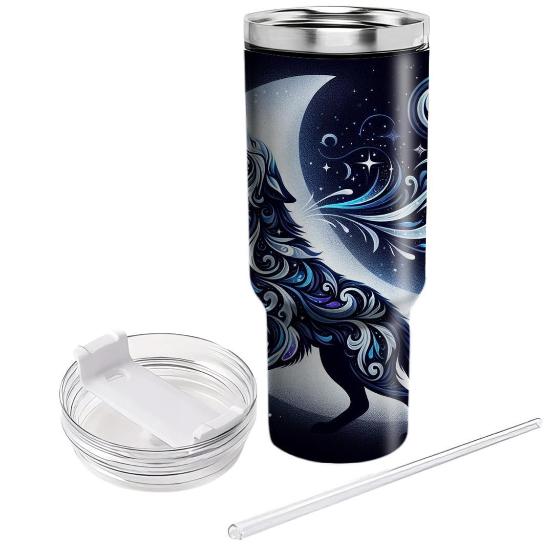Cosmic Wolf Spirit  Travel Tumblers