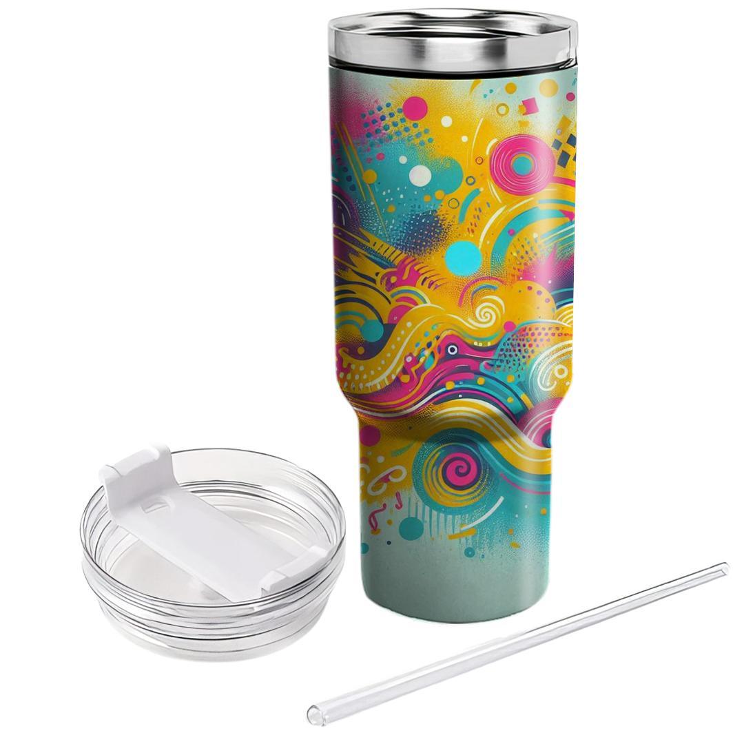 Funky Color Splash  Personalized Tumblers