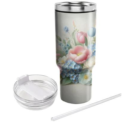 Pastel Floral Harmony  Tumbler Cups