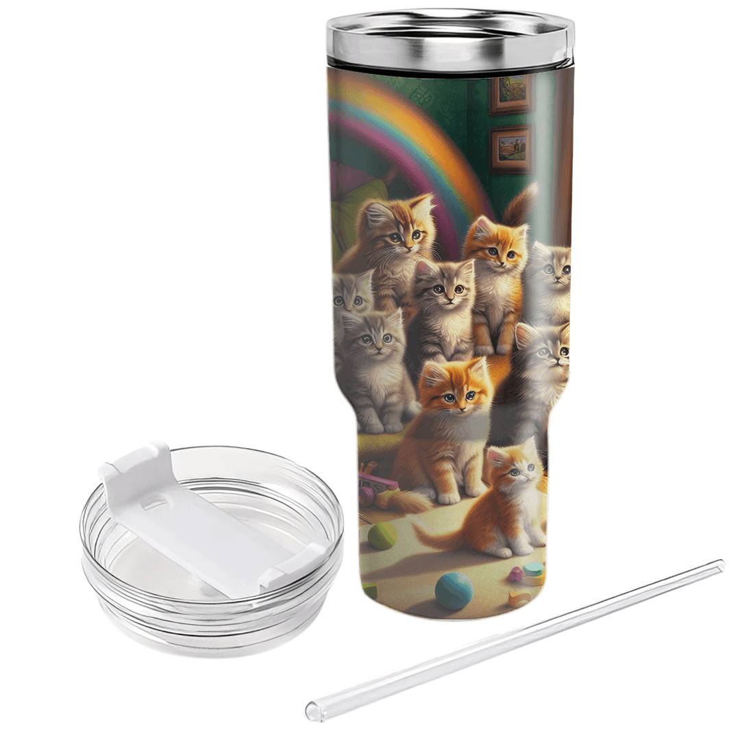 Playful Kitten Mischief  Decorative Tumblers
