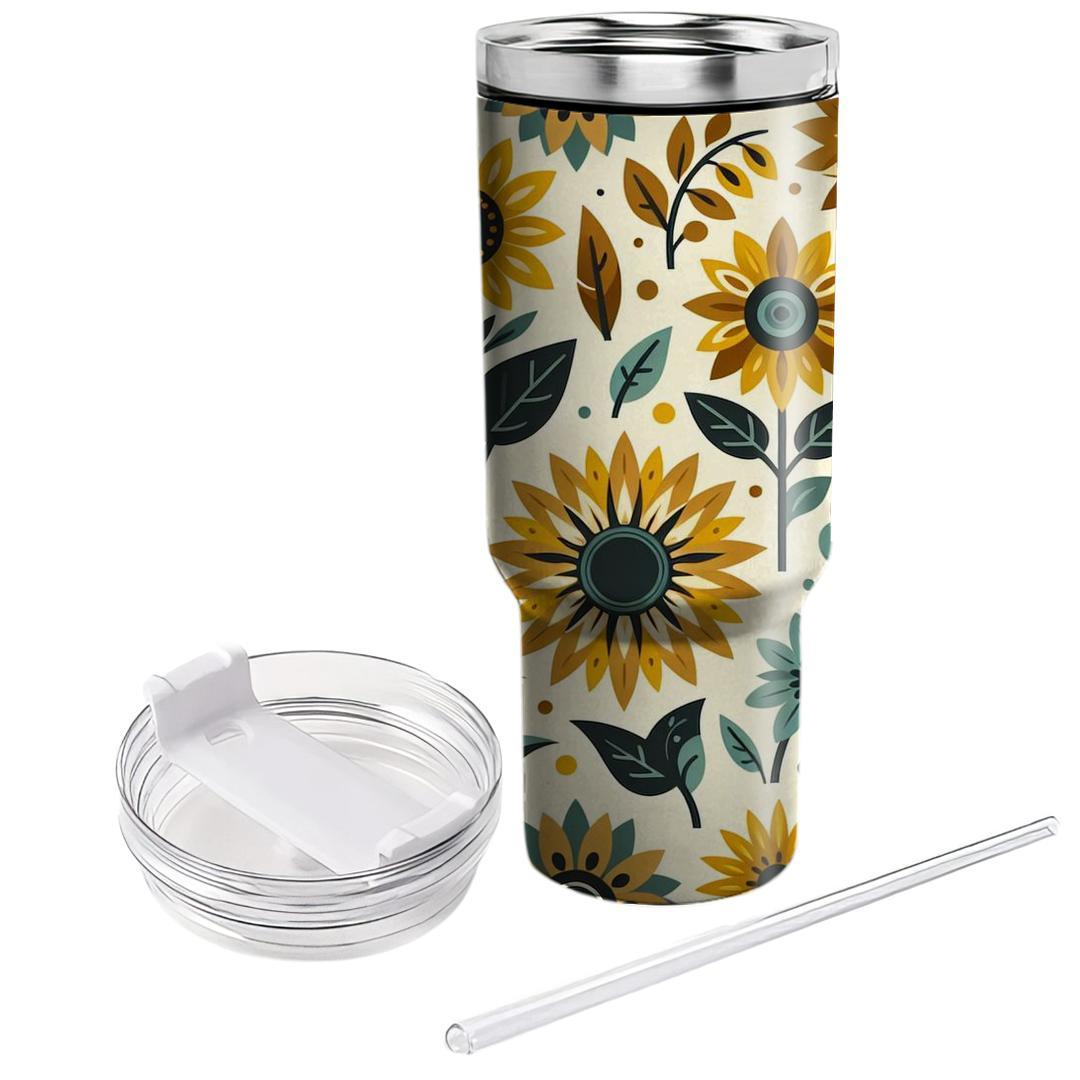 Radiant Sunflower Burst  Insulated Tumblers