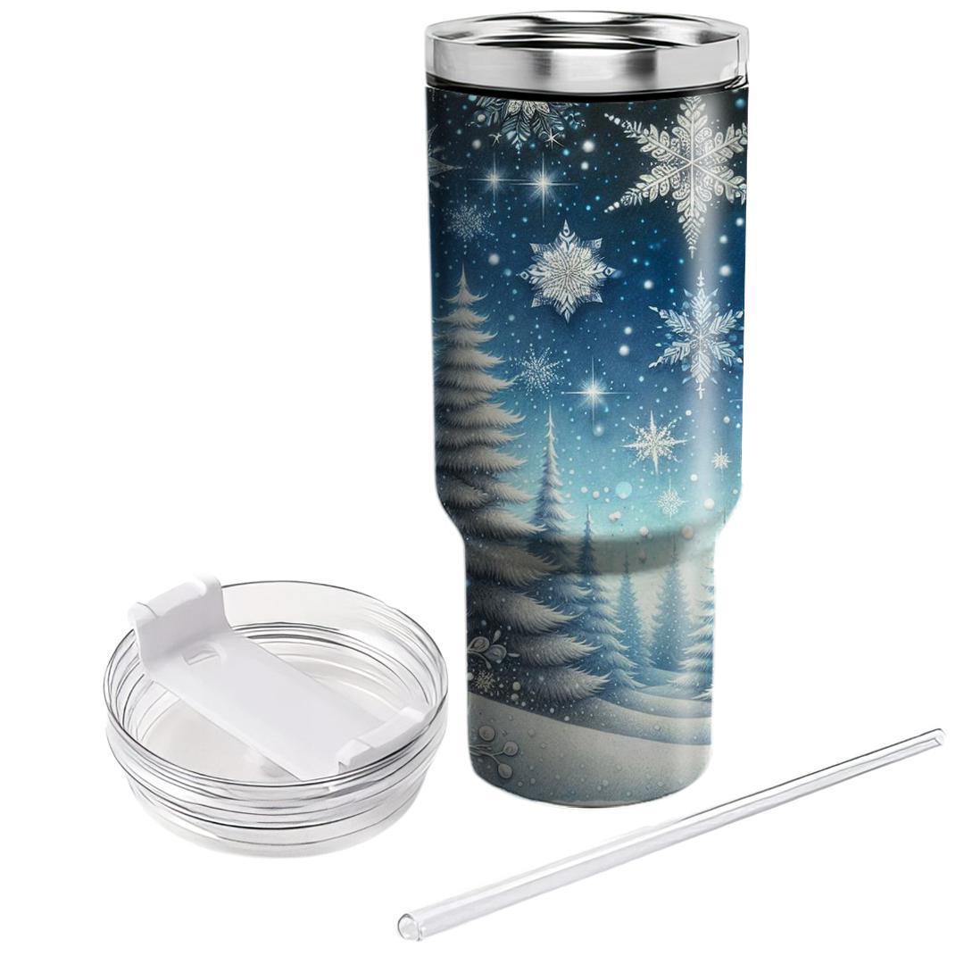 Winter Enchanted Snowfall  Travel Tumblers