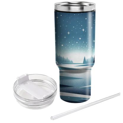 Winter Starry Solitude  Travel Tumblers
