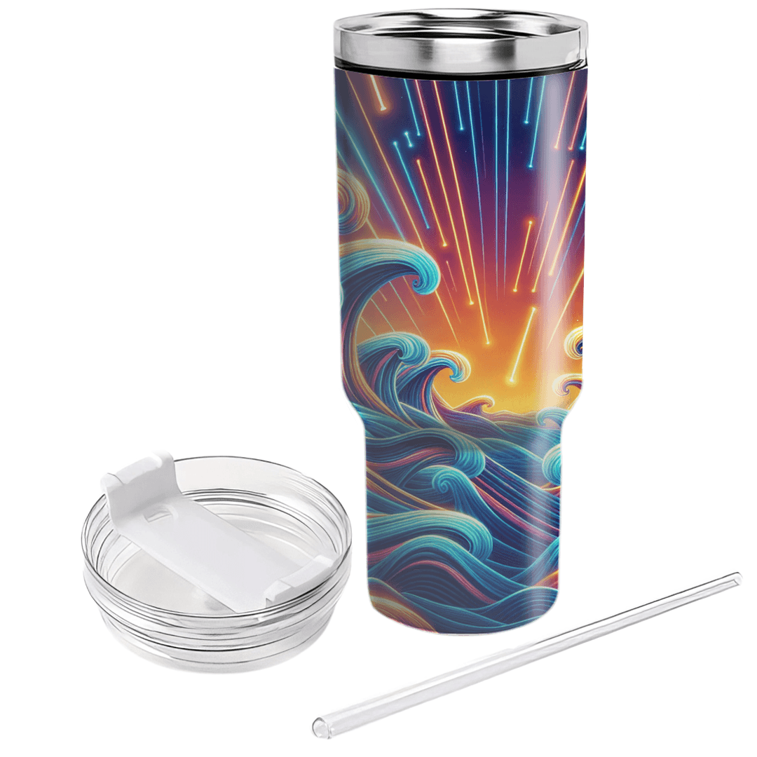 Electric Waves Travel Tumblers