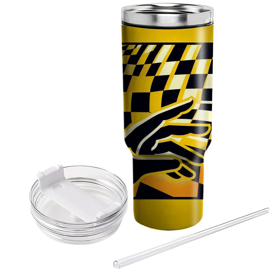 Retro Vibes Checkerboard  Unique Tumblers
