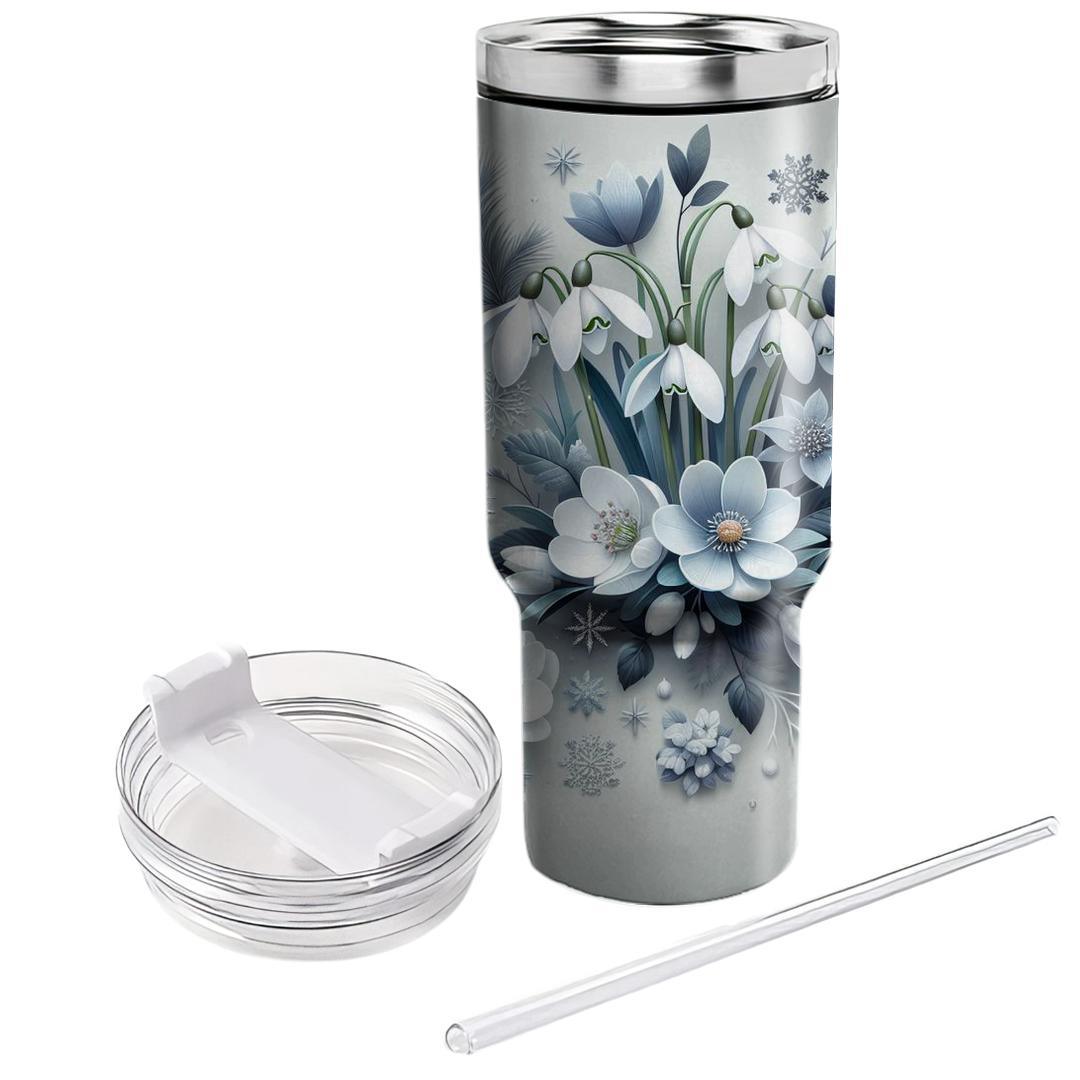 Frosty Winter Blooms  Tumblers For Gifts
