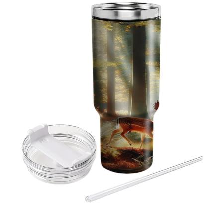 Prancing Woodland Deer  Travel Tumblers