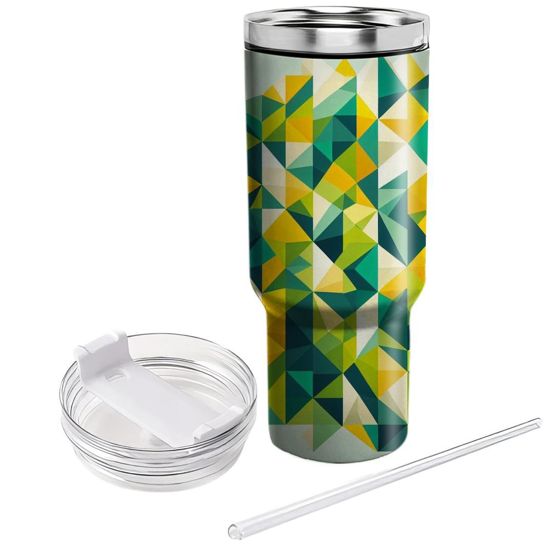 Abstract Triangular Mosaic  Personalized Tumblers