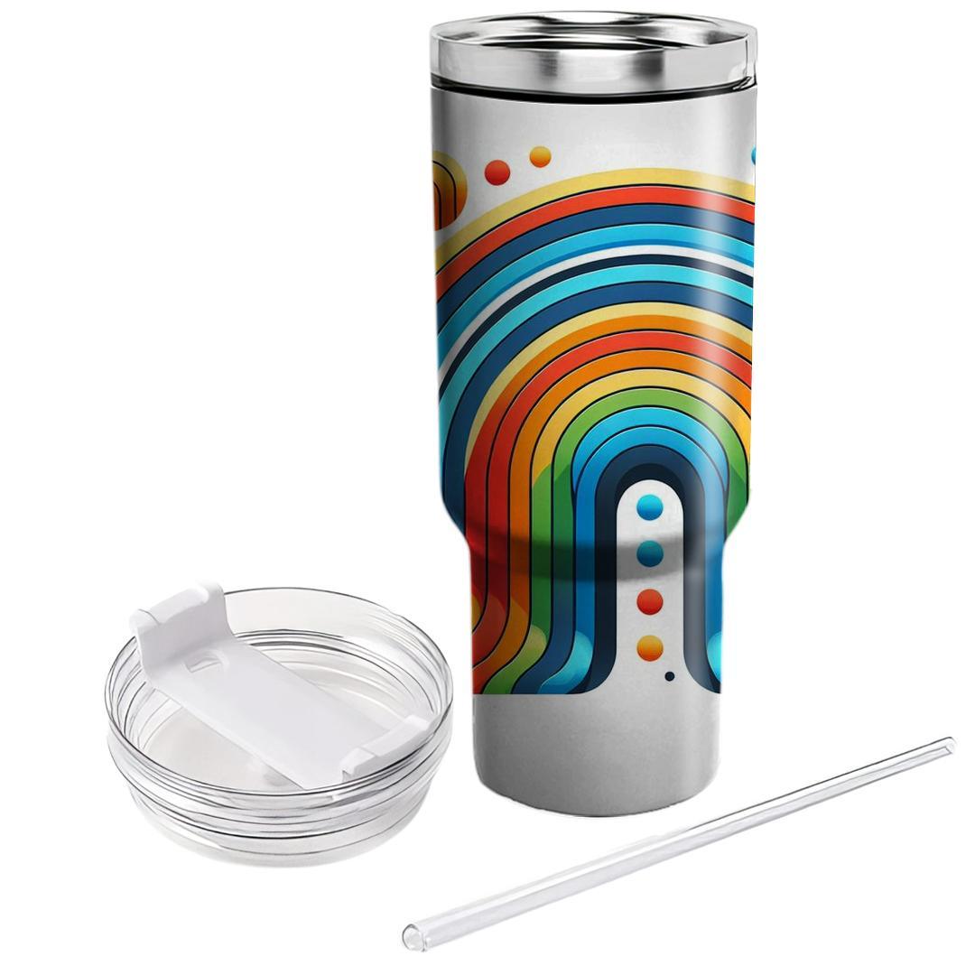 Cheerful Rainbow Arches  Tumblers With Lids