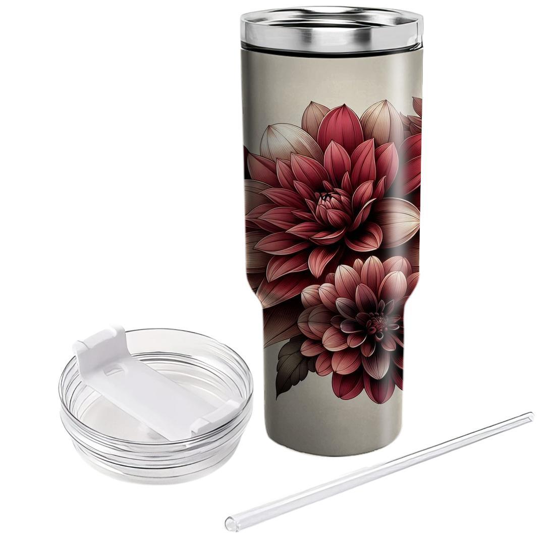 Chic Dahlia Dreams  Tumbler Cups