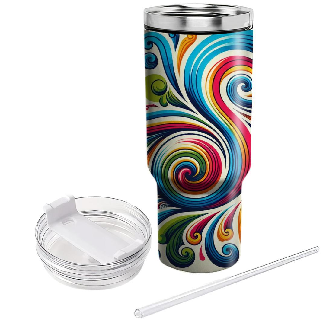  Rainbow Spirals  Travel Tumblers