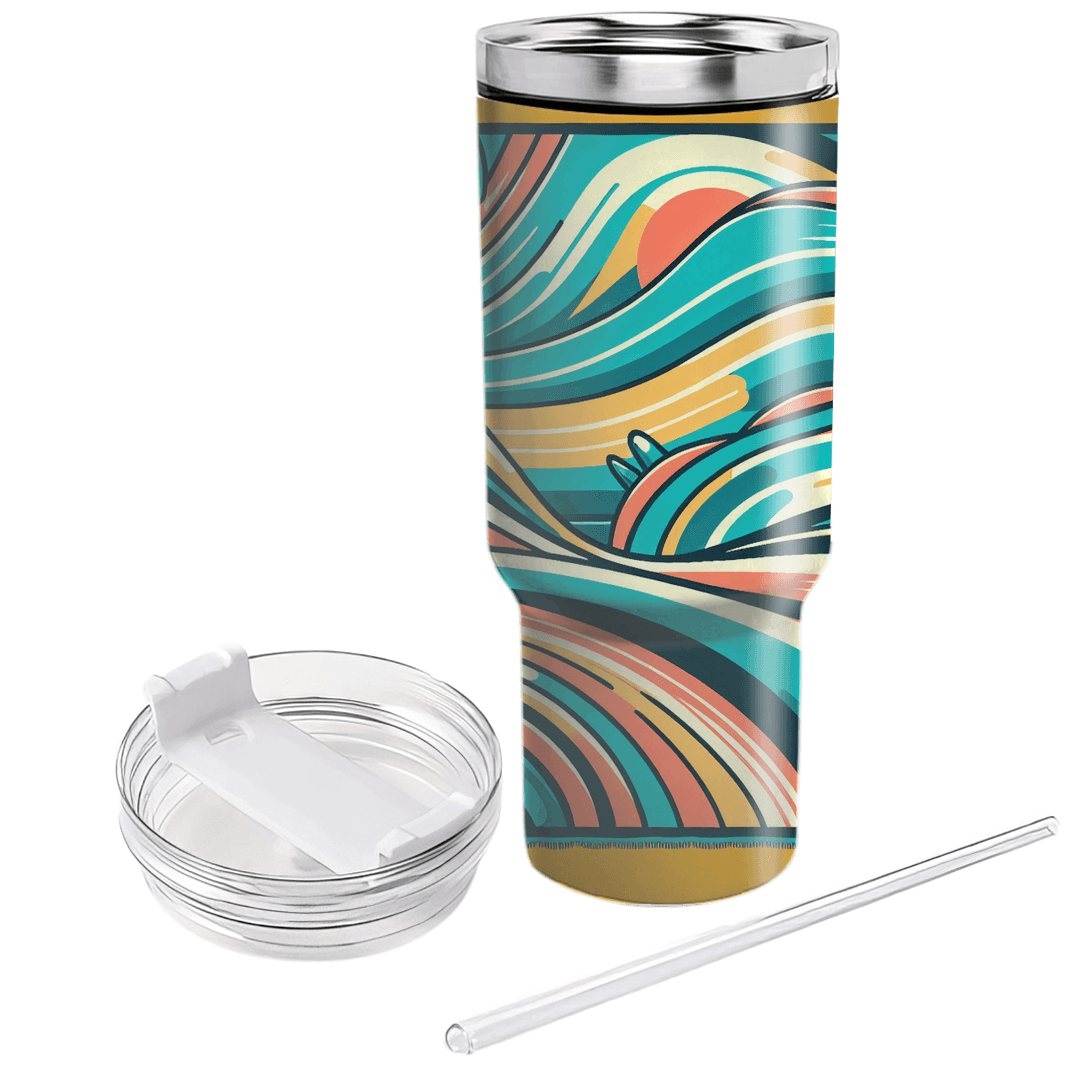 Dynamic Wave Beach Towel Custom Tumblers