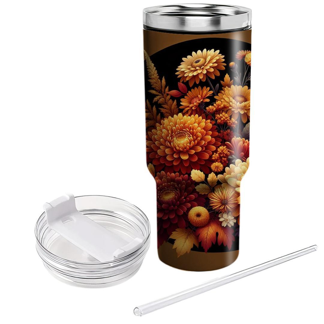 Autumn Floral Charm  Tumbler Cups