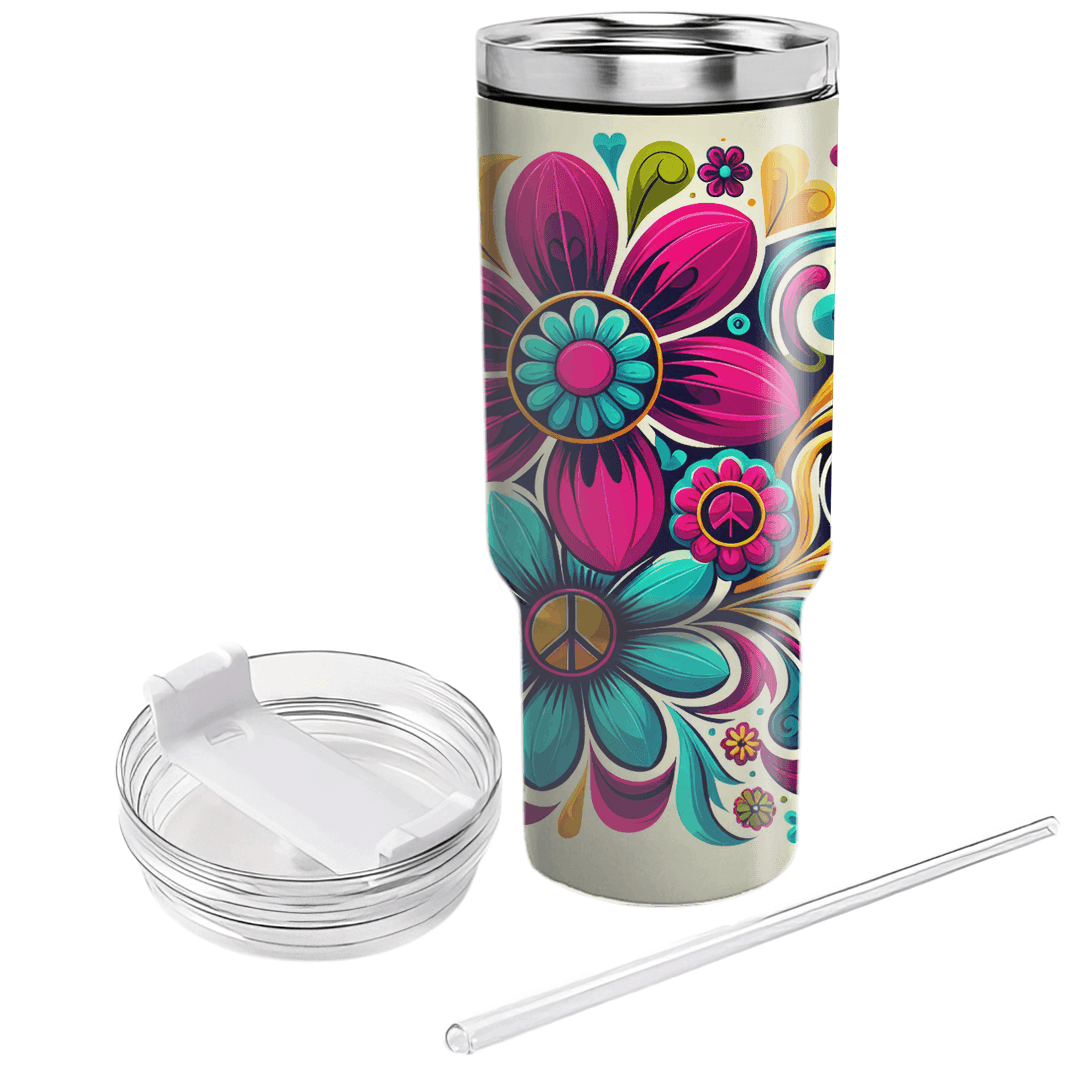 Retro Flower Child  Insulated Tumblers