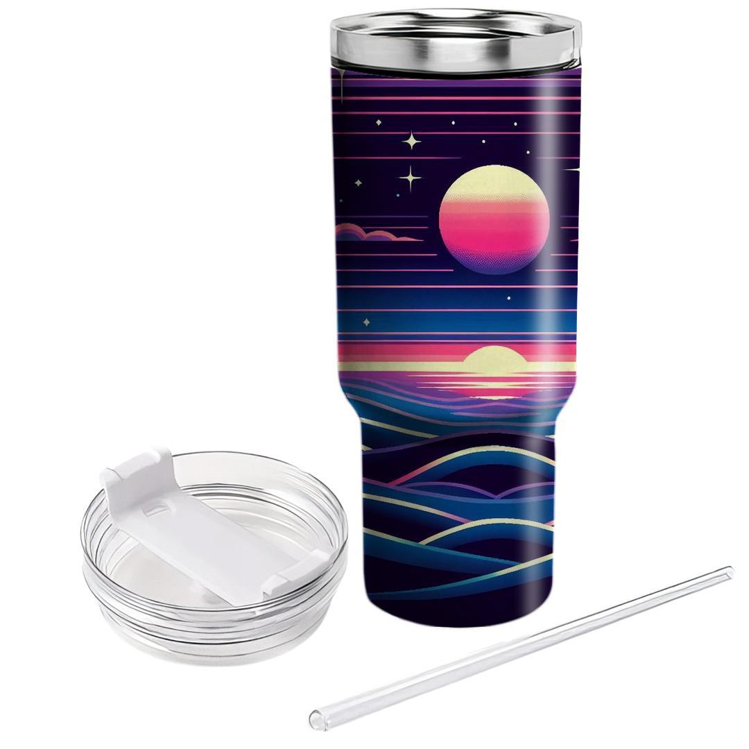 Synthwave Landscape  Personalized Tumblers