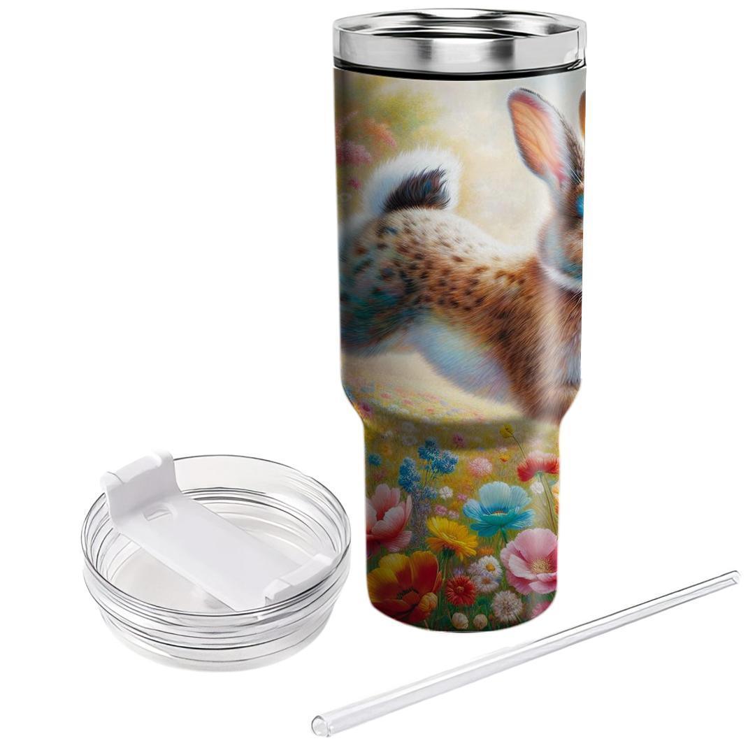 Energetic Rabbit Leap  Tumblers With Lids