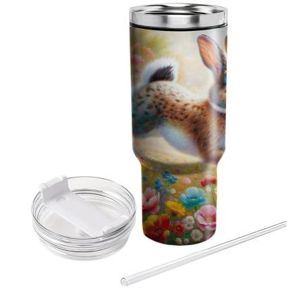 Energetic Rabbit Leap  Tumblers With Lids