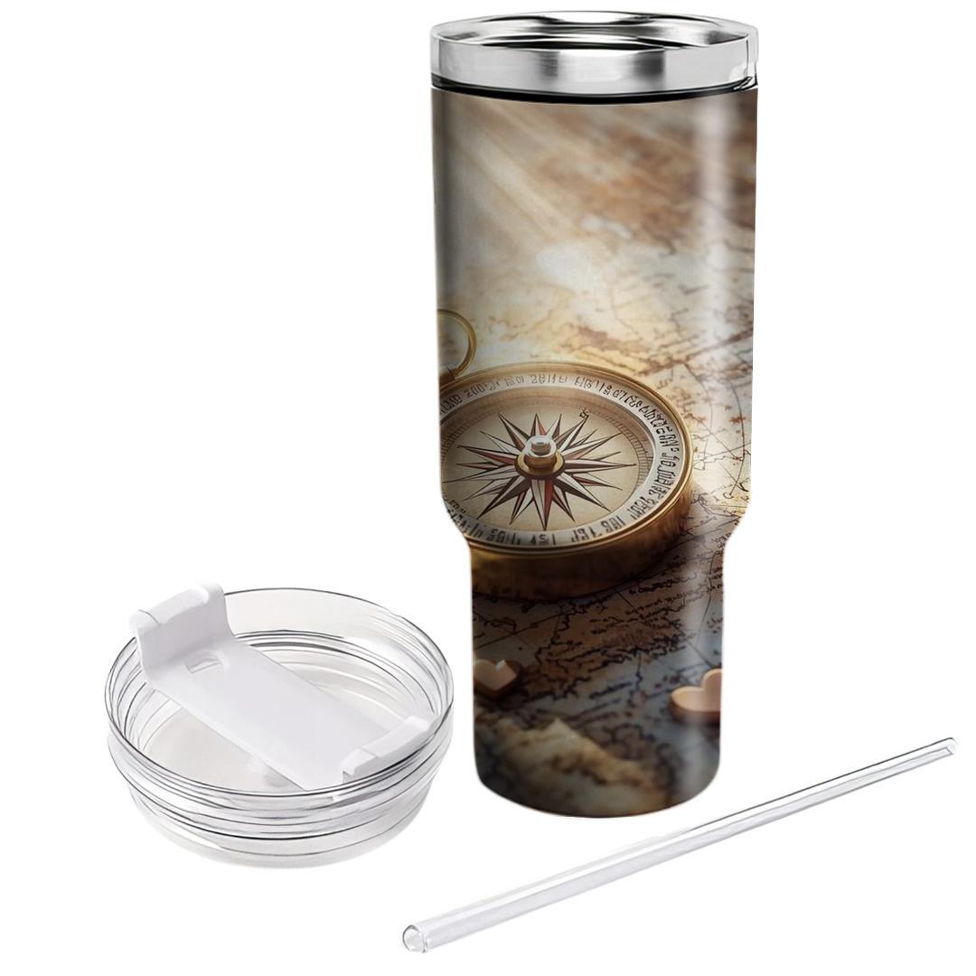 The Compass Of The Heart: Navigating Life’s Journeys Tumblers For Gifts