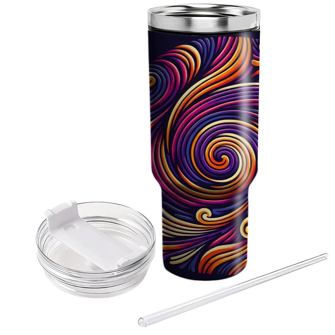 Groovy  Swirls  Travel Tumblers