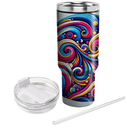 Disco Vibes Swirl  Travel Tumblers