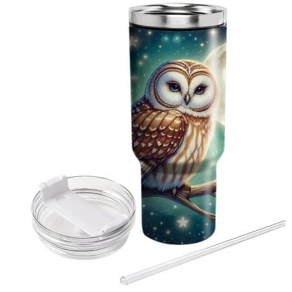 Charming Owl Night Sky  Tumblers With Lids