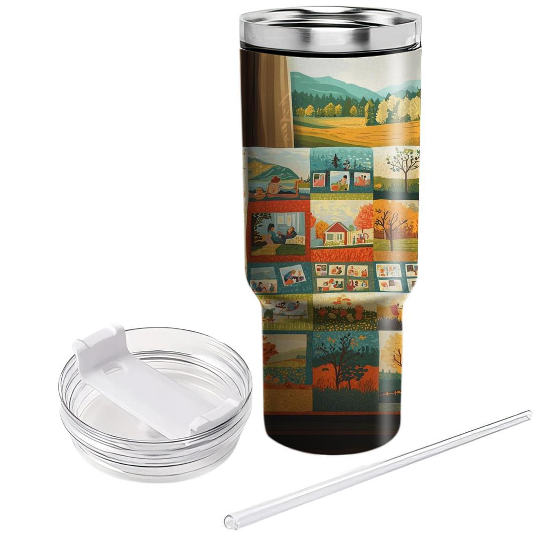 The Quilt Of Life: Stitched Together With A Mother’s Love Tumblers With Lids