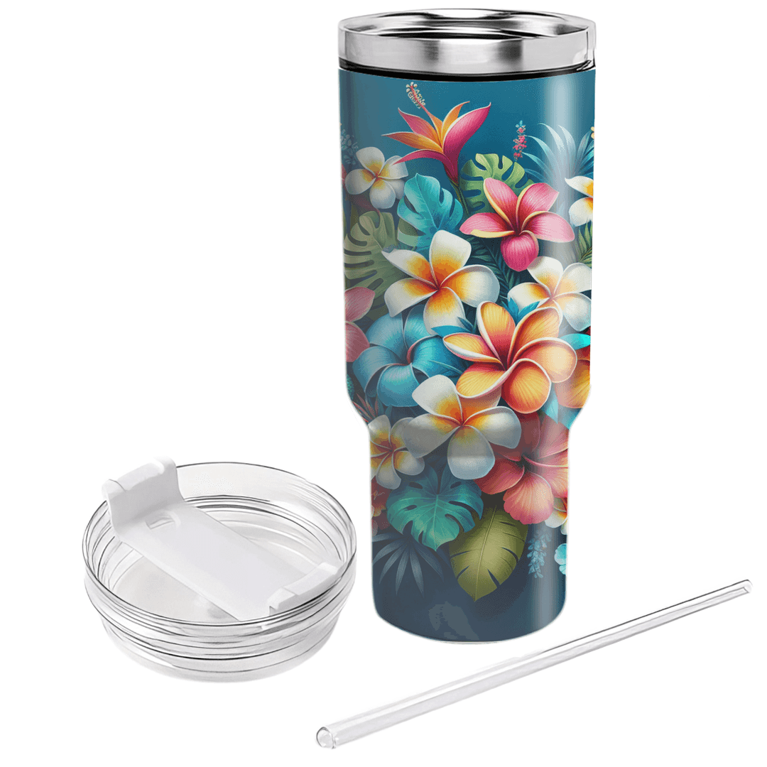 Tropical Oasis Floral  Custom Tumblers