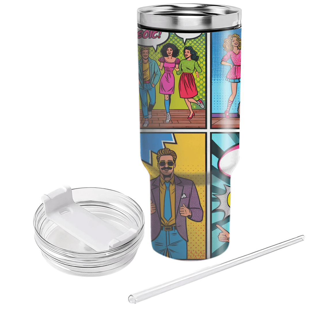 Retro Comic Strip  Tumbler Cups