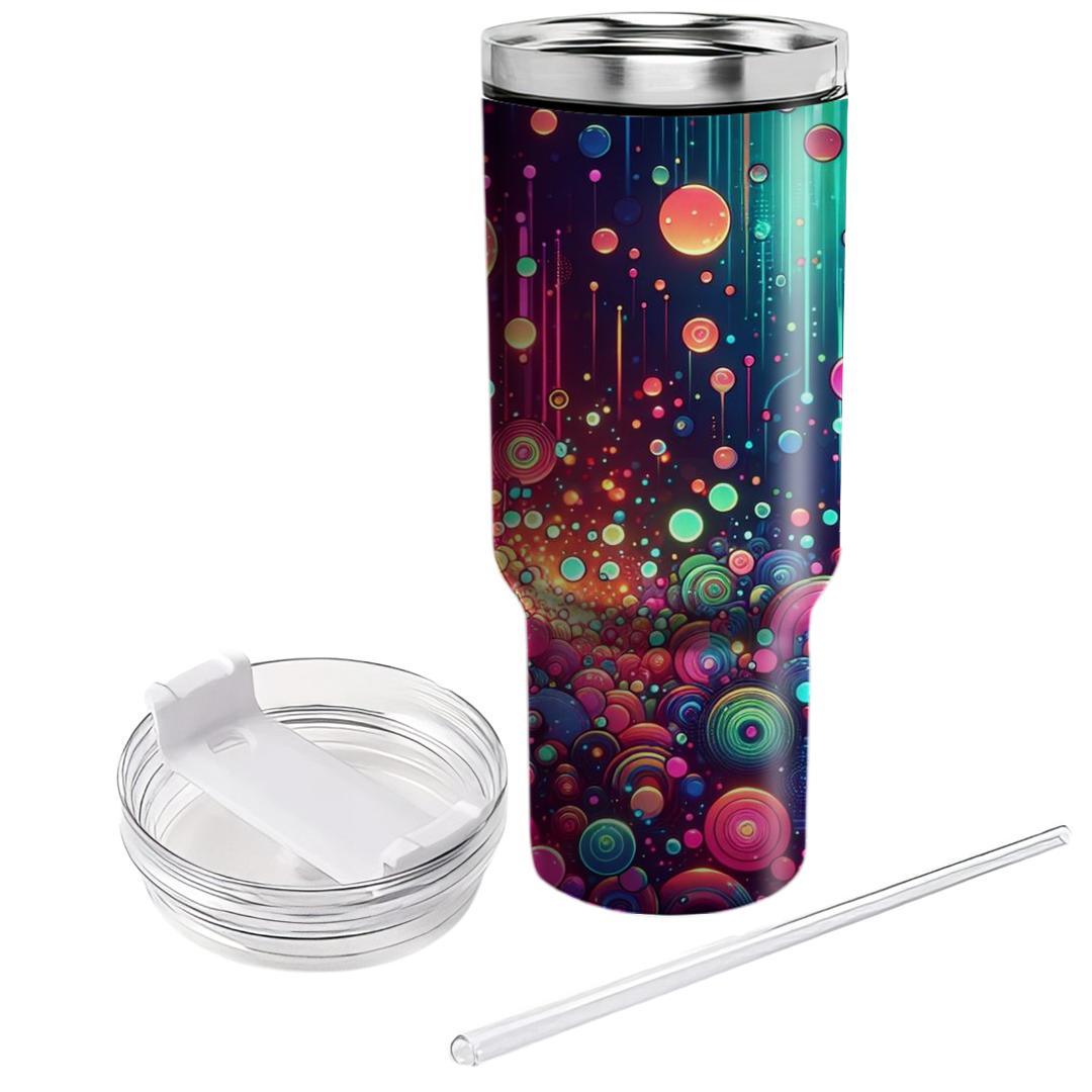 Neon Retro Bubbles  Custom Tumblers