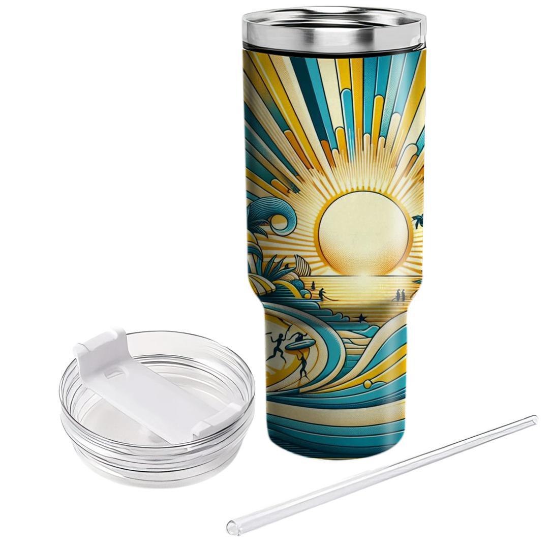 Summer Sunburst Adventure  Tumblers With Lids