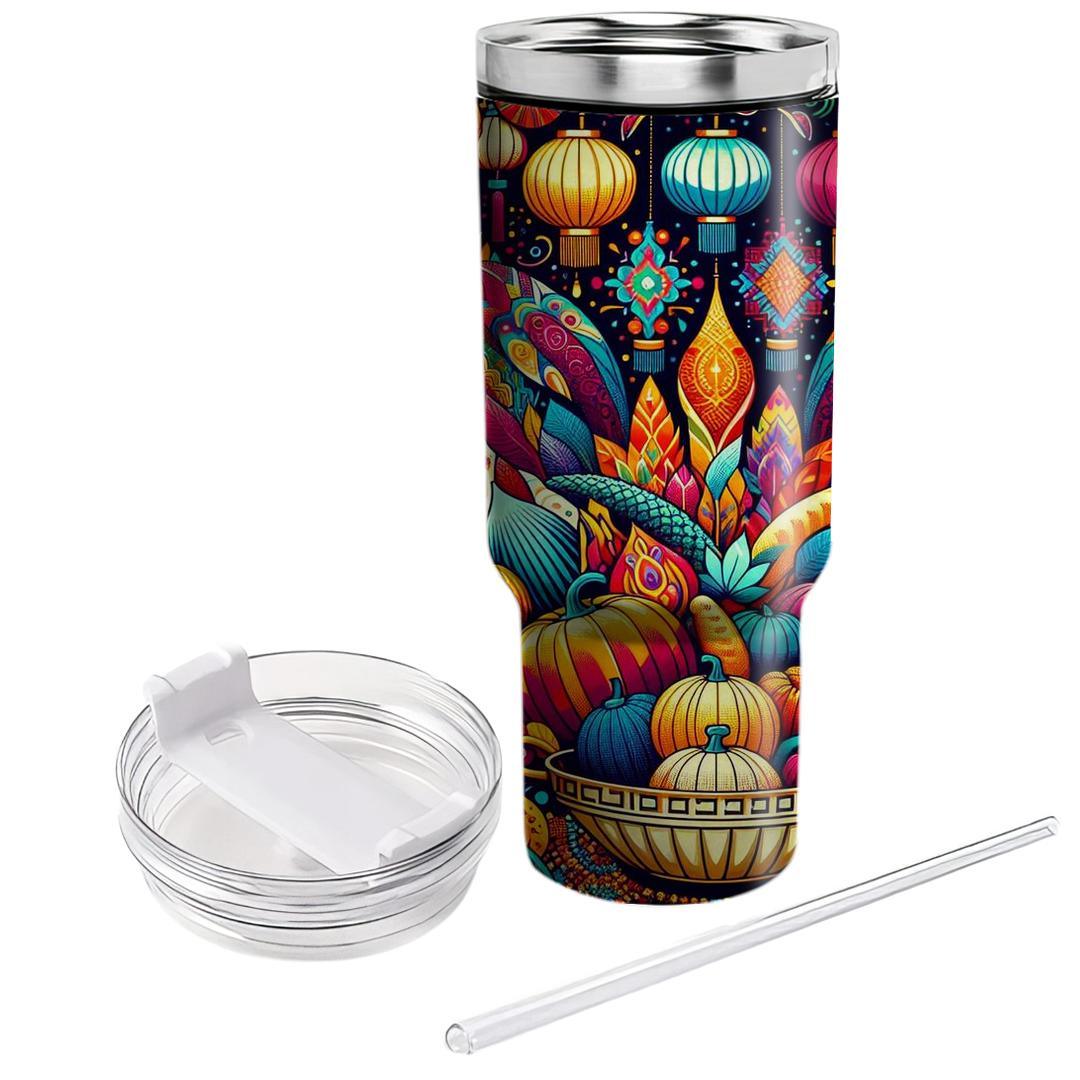 Kaleidoscope Of Cultures - Global Festival Mashup  Tumblers With Lids
