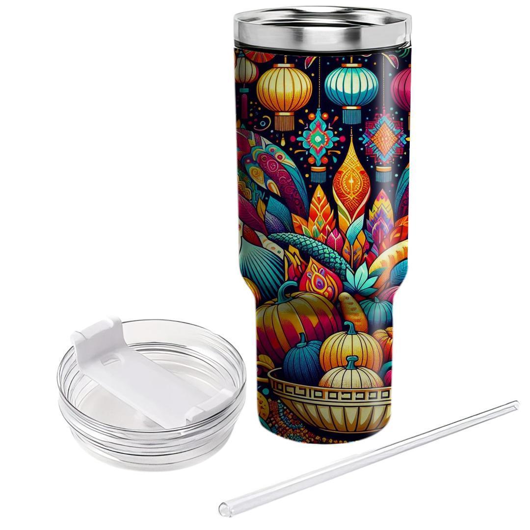 Kaleidoscope Of Cultures - Global Festival Mashup  Tumblers With Lids