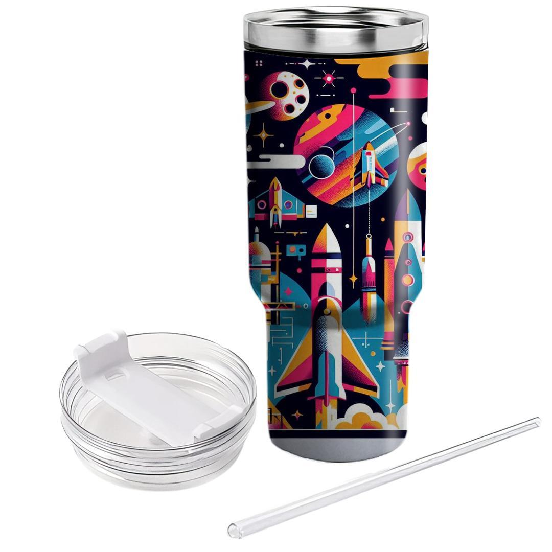 Retro Science Fiction Adventure  Travel Tumblers