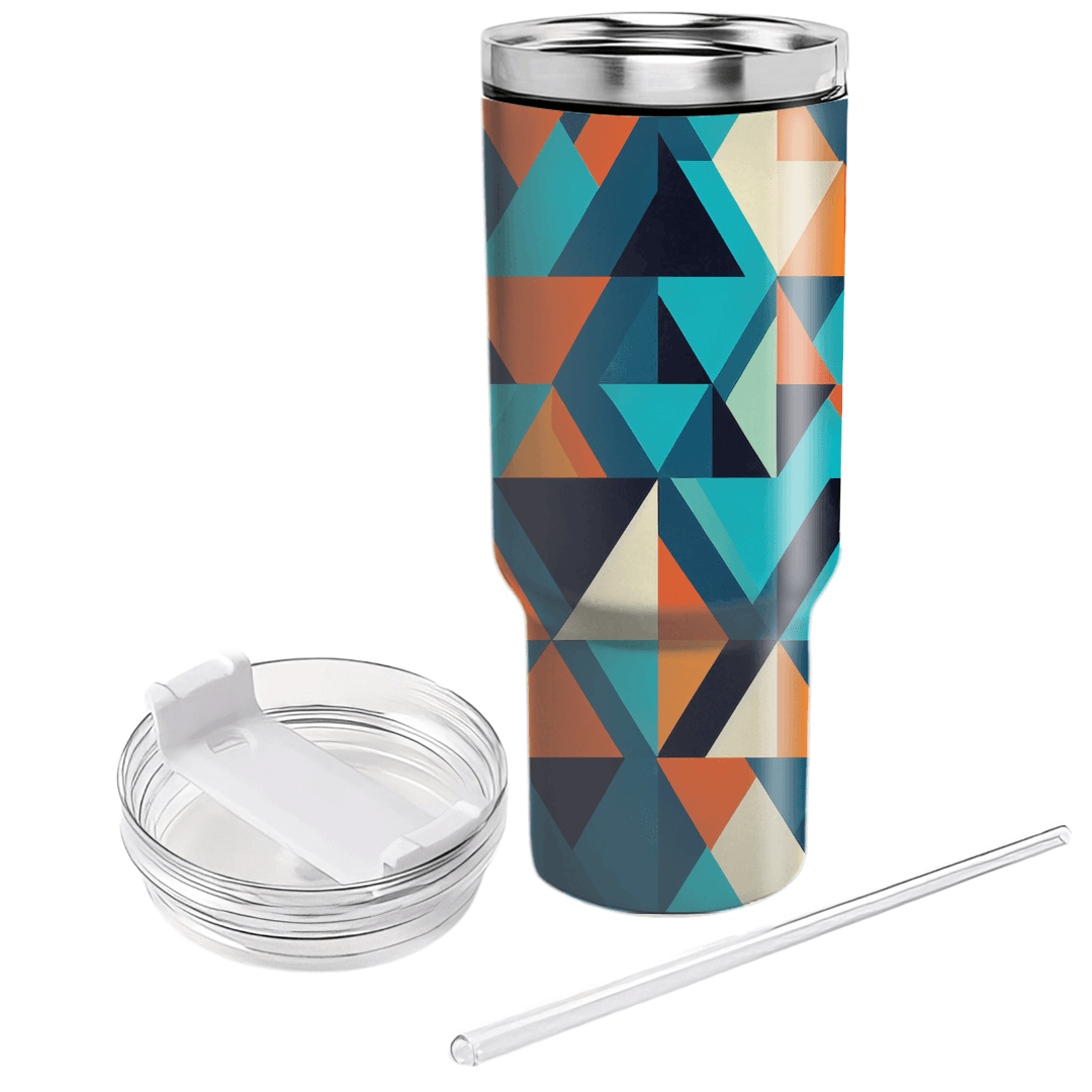 Abstract Triangular Patterns Tumbler Cups