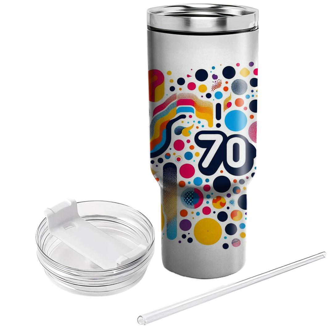 Retro Funky Dots  Travel Tumblers