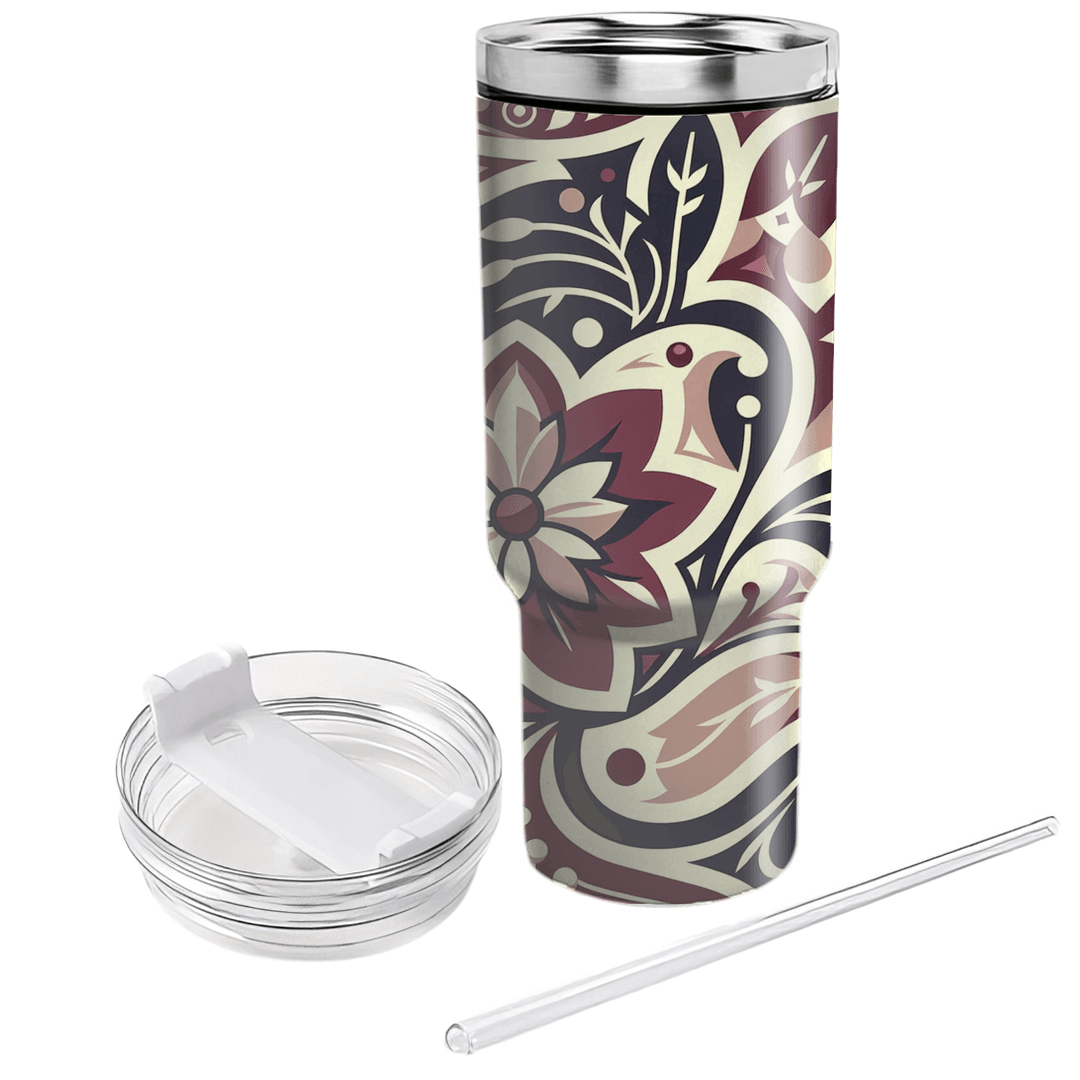 Elegant Floral Geometry Decorative Tumblers