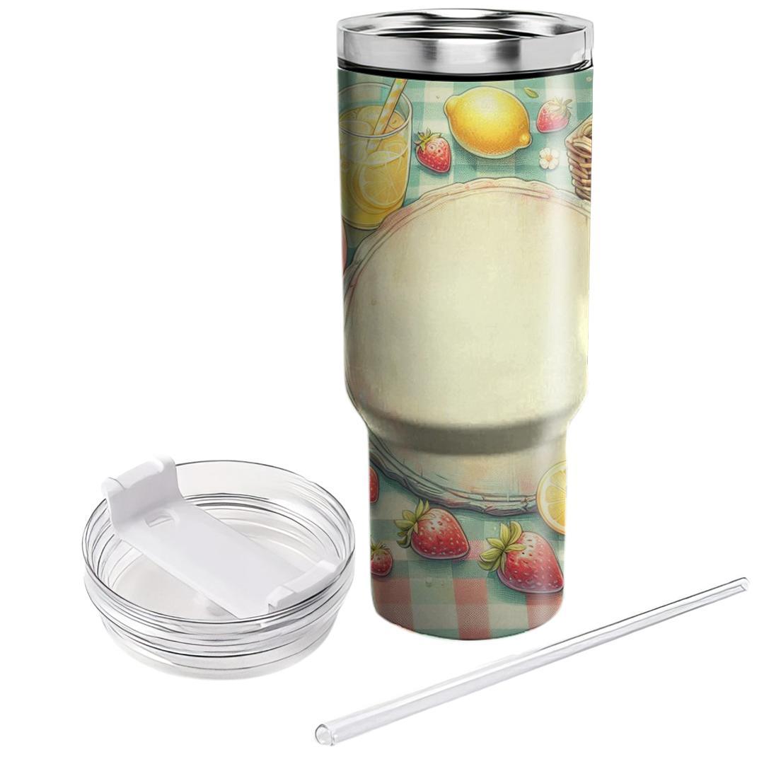 Summer Picnic Delight Tumblers With Lids