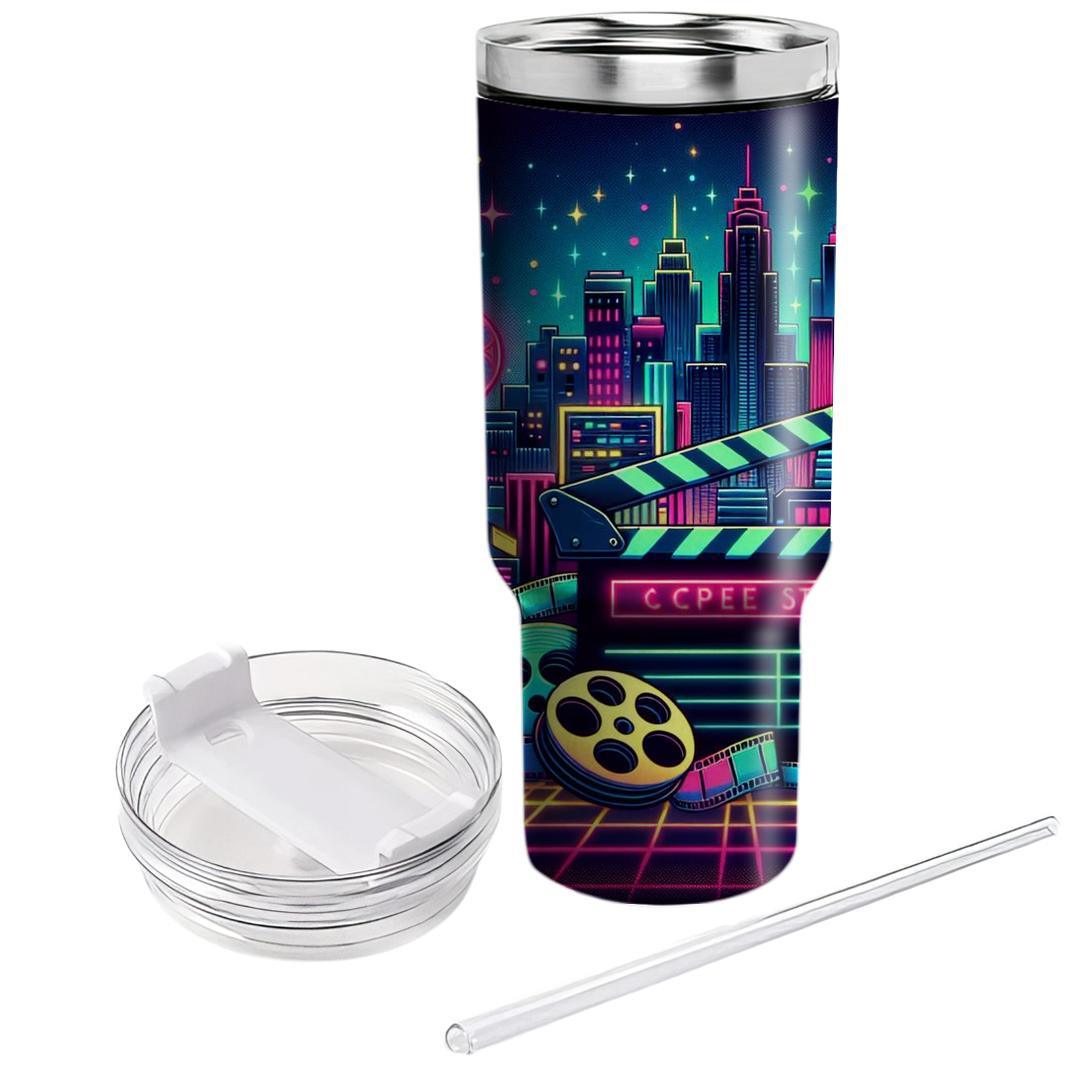 Cinematic Neon Lights  Personalized Tumblers