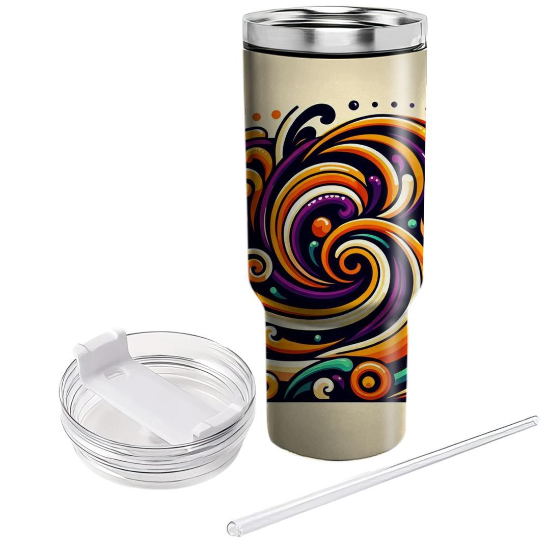 70s  Swirls  Travel Tumblers