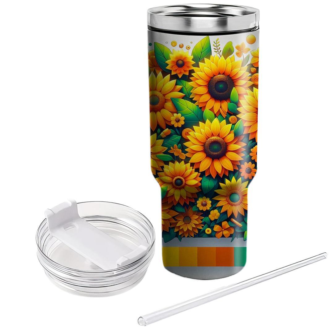 Radiant Sunflower Paradise  Unique Tumblers